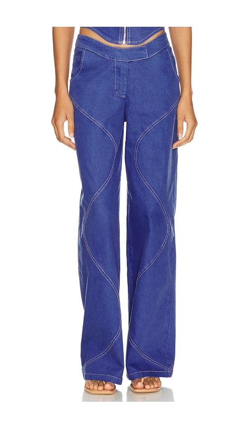 by.dyln ramona wide leg jeans in denim-dark.