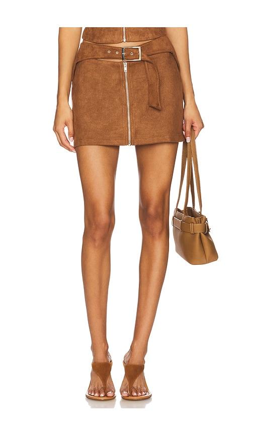 by.dyln regina mini skirt in brown.