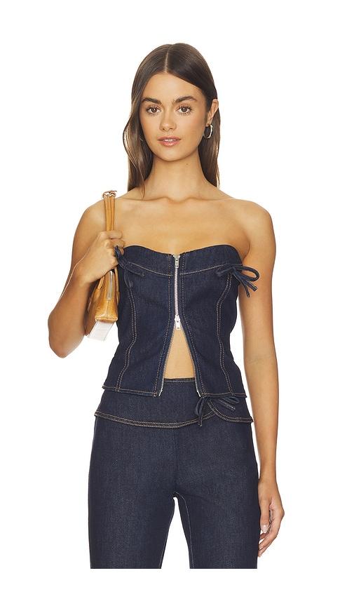 by.dyln valerie top in navy.