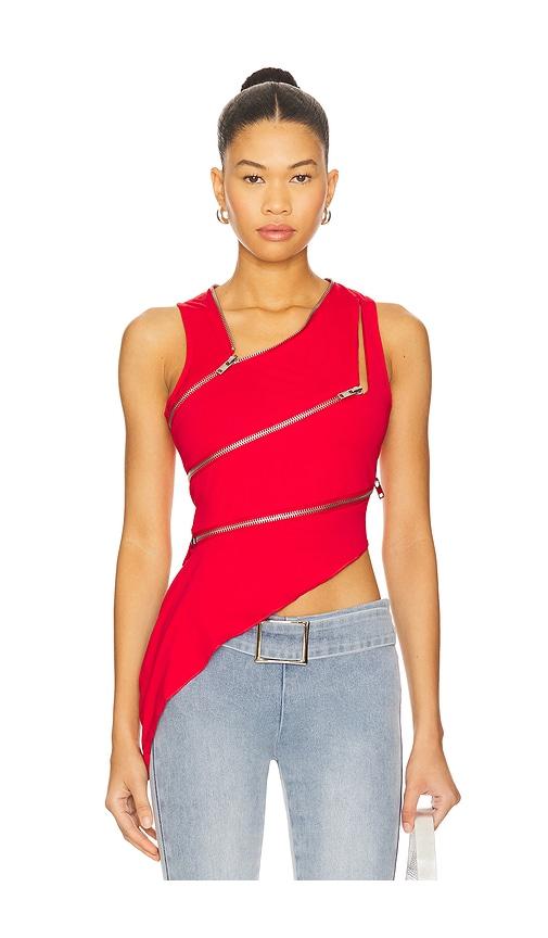by.dyln x revolve addison top in red.