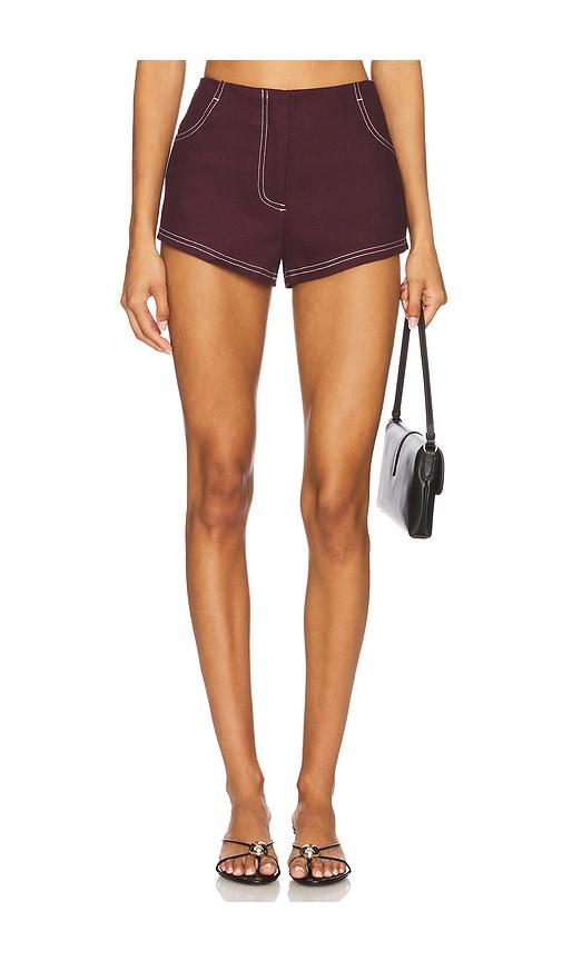 by.dyln x revolve brayden micro short in wine.