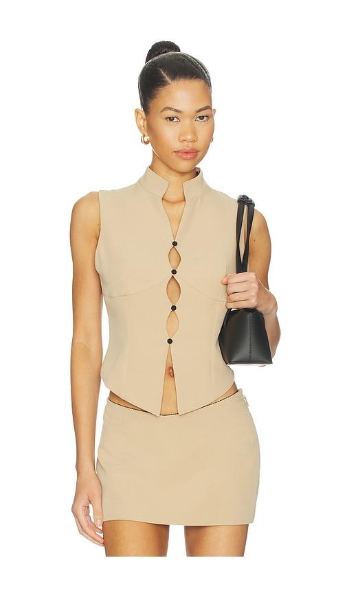 by.dyln x revolve justine top in tan.