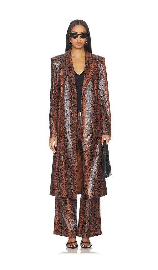 by.dyln x revolve melani trench chocolate snake in brown.