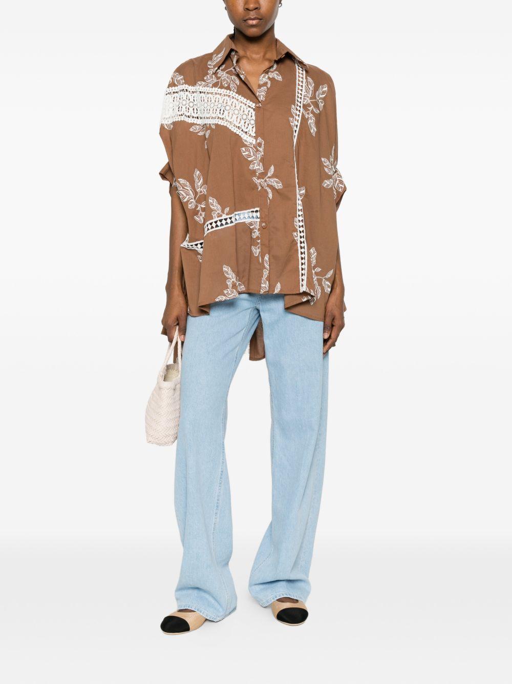 bye shirts brown cotton - women