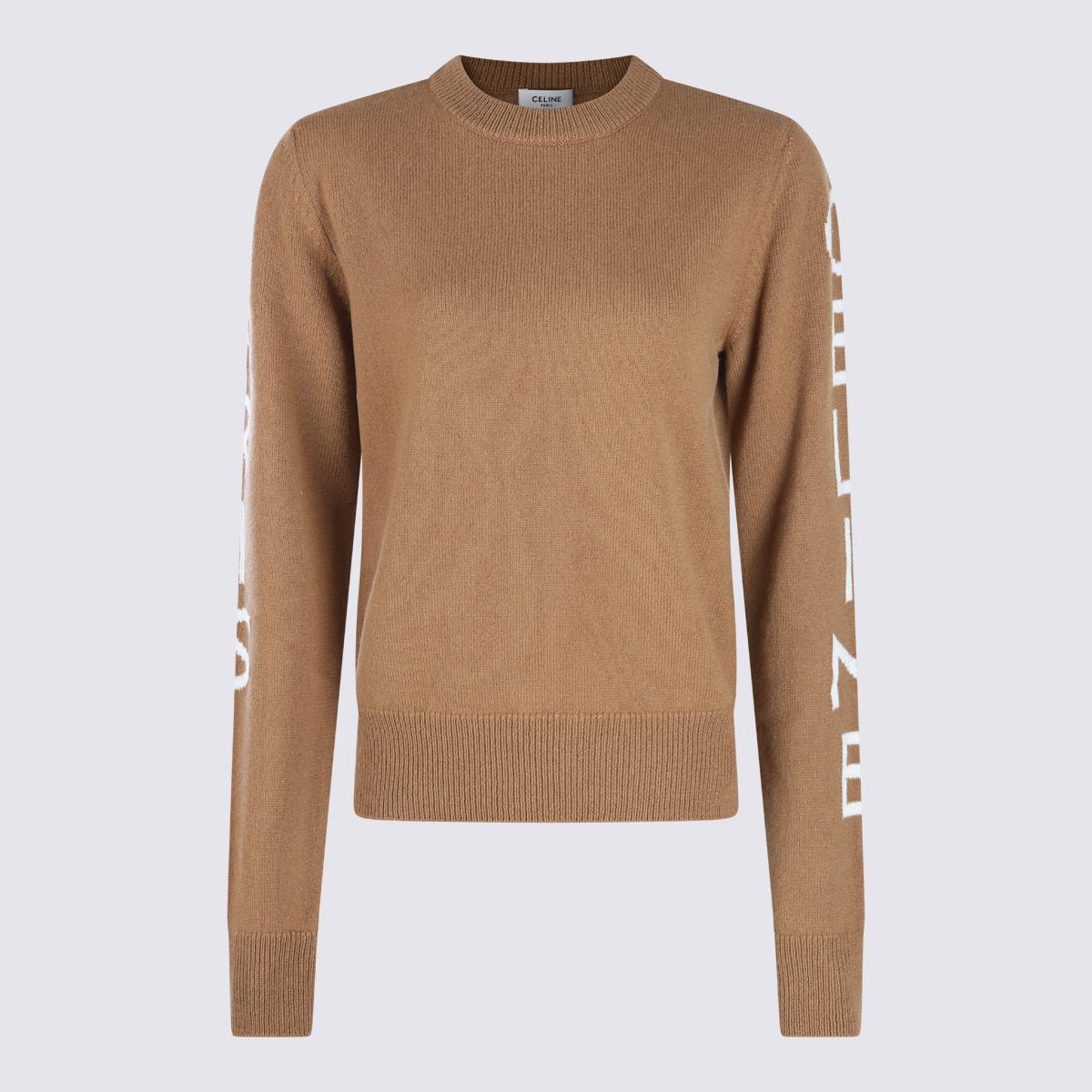 céline sweaters camel/white _wo ws - women