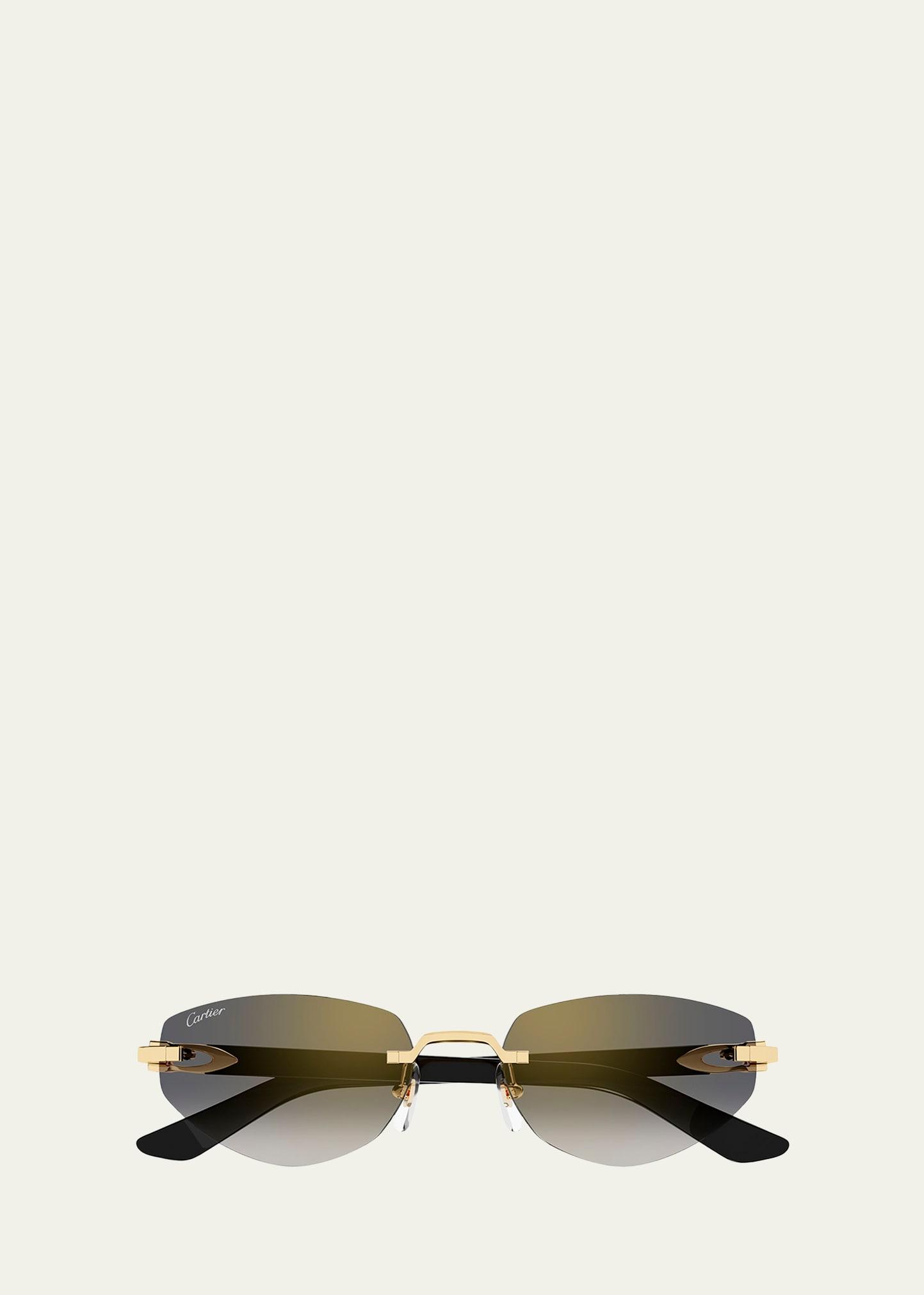 c decor cat-eye metal sunglasses