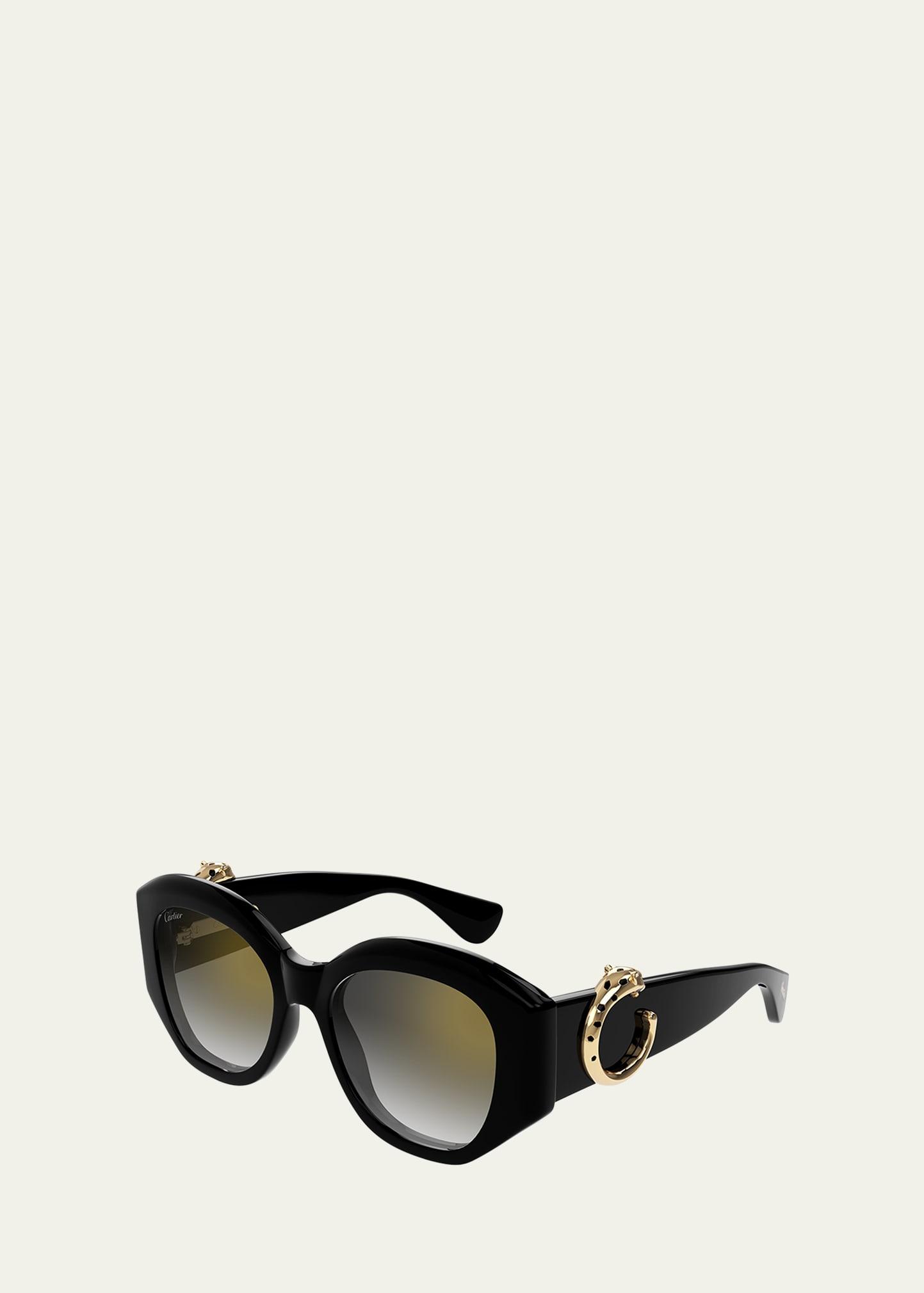 c-logo acetate butterfly sunglasses