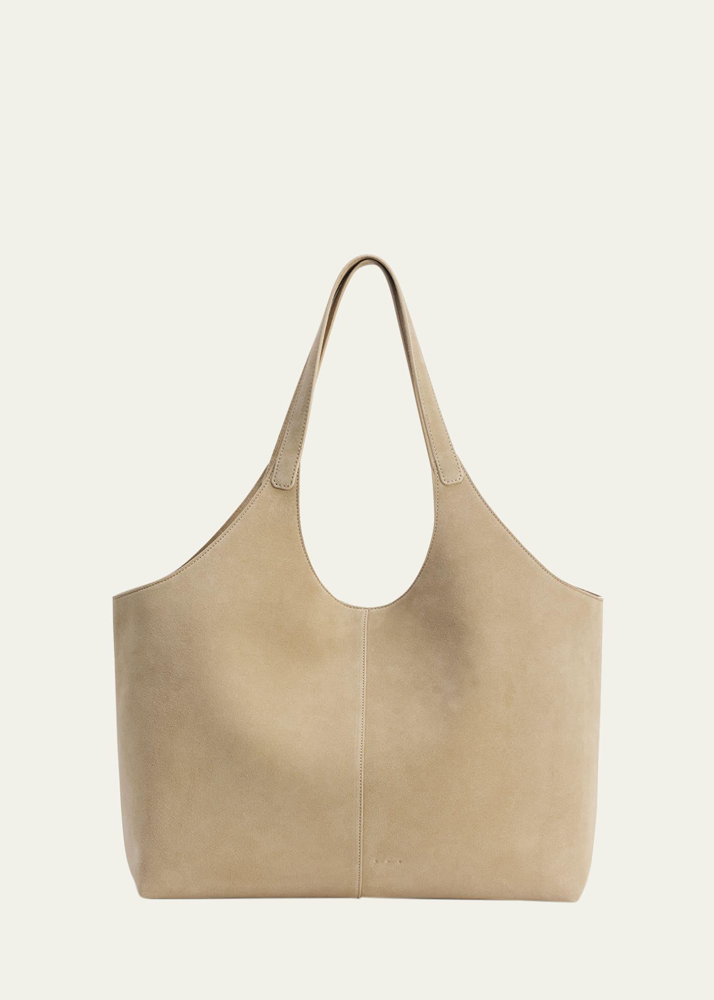 cabas xl suede shoulder bag