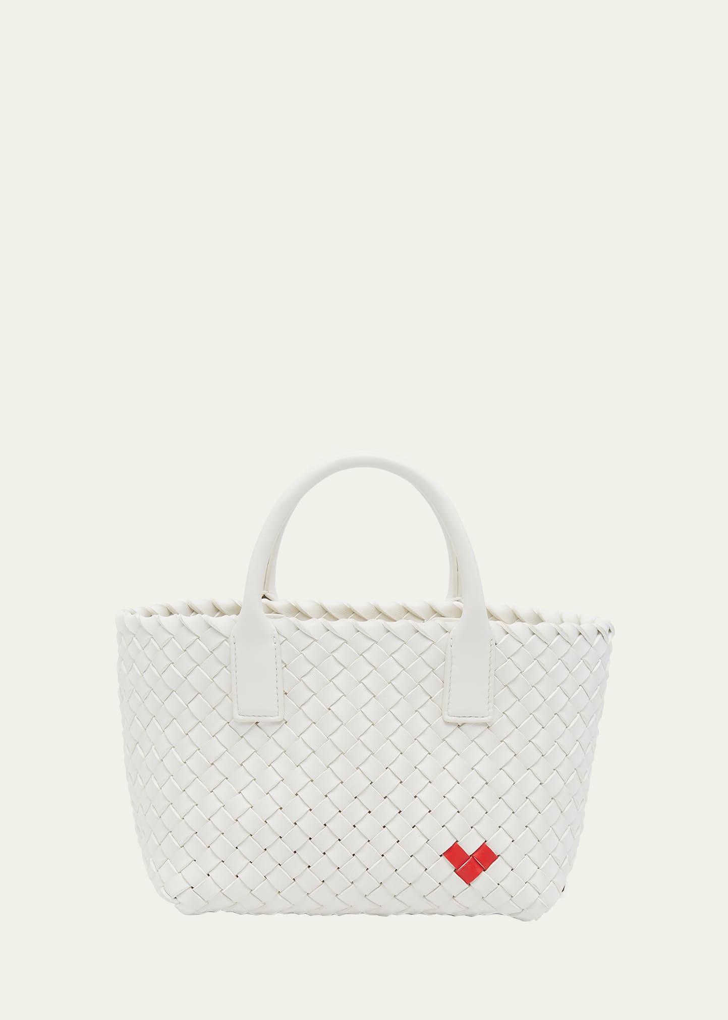 cabat mini heart leather tote bag