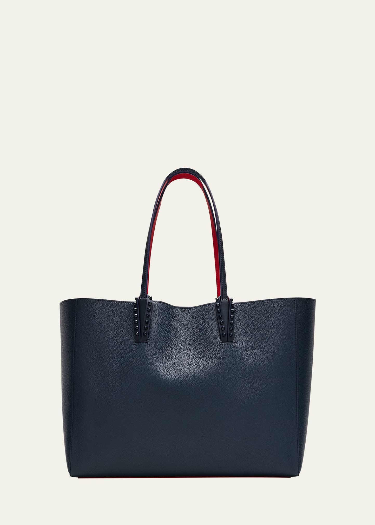 cabata soft large tote bag in grained leather