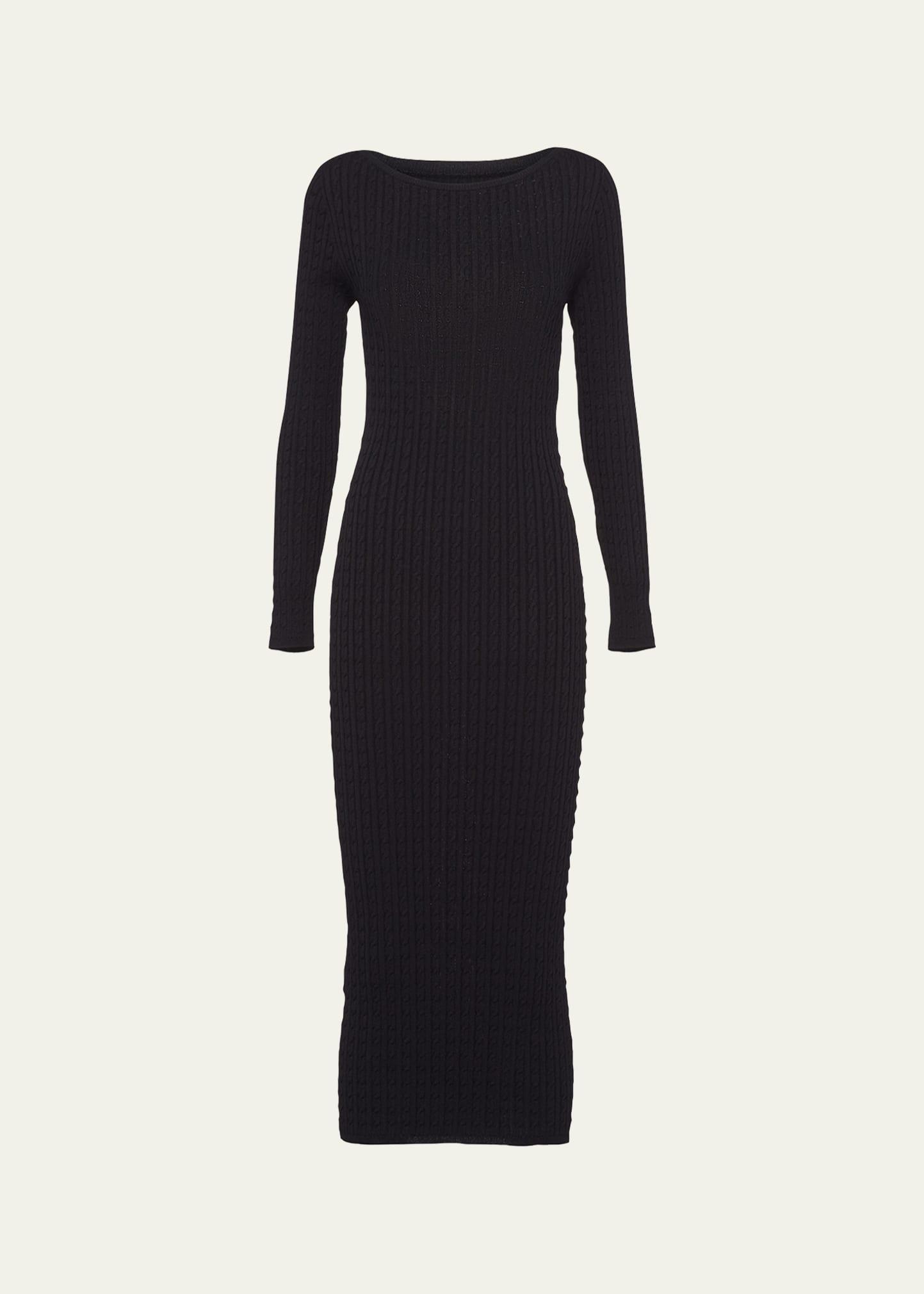 cable body-con midi dress