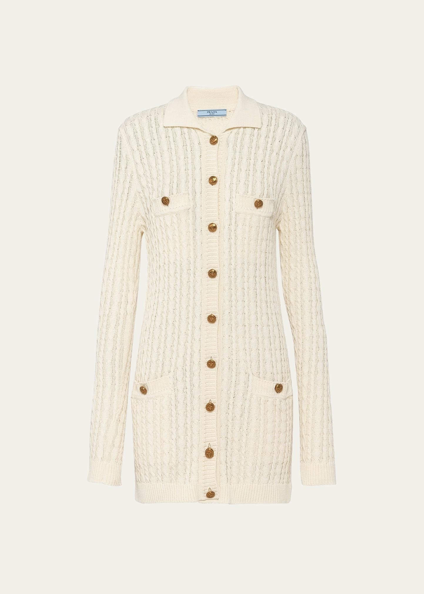 cable cotton mini dress