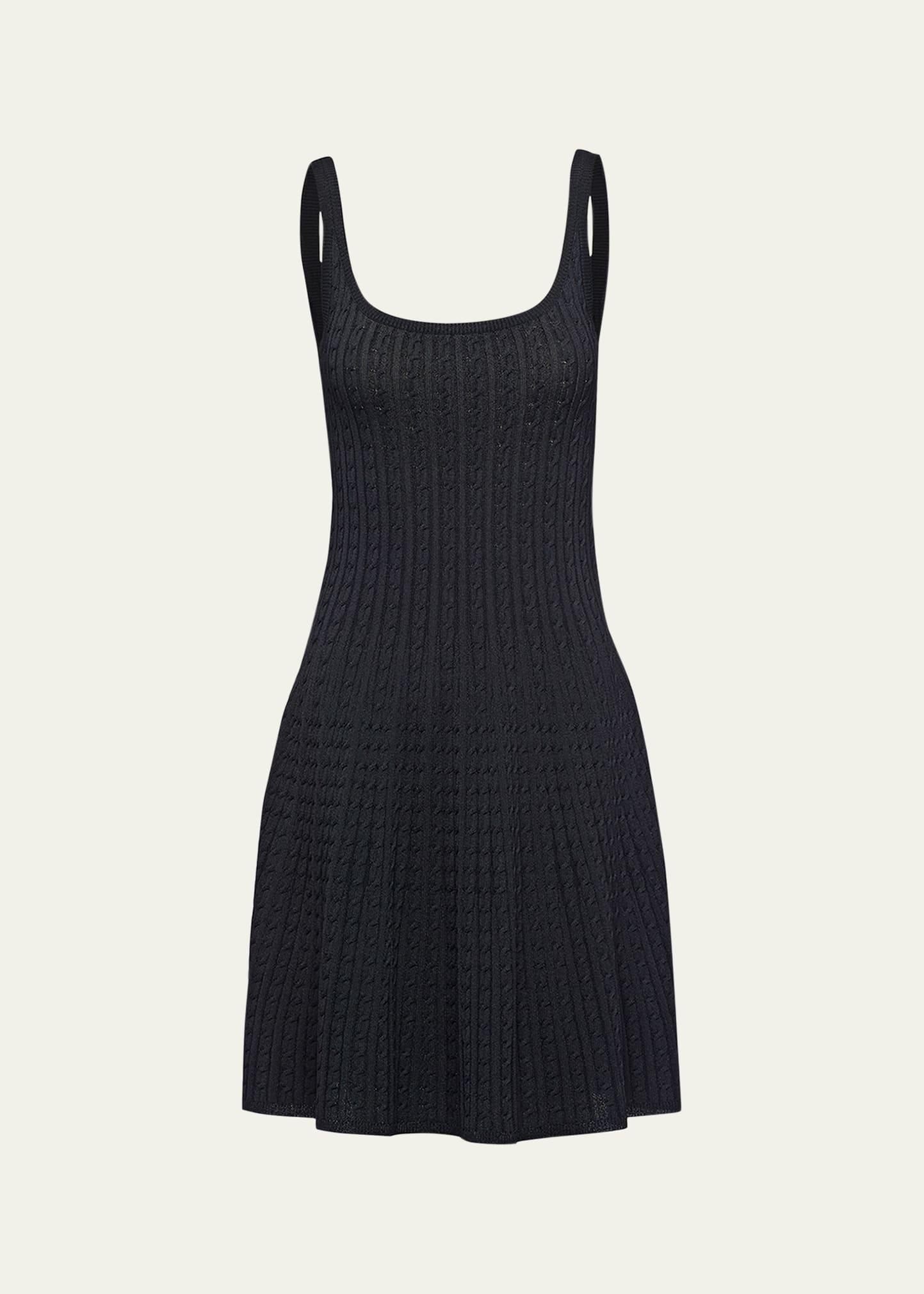 cable fit-and-flare mini dress
