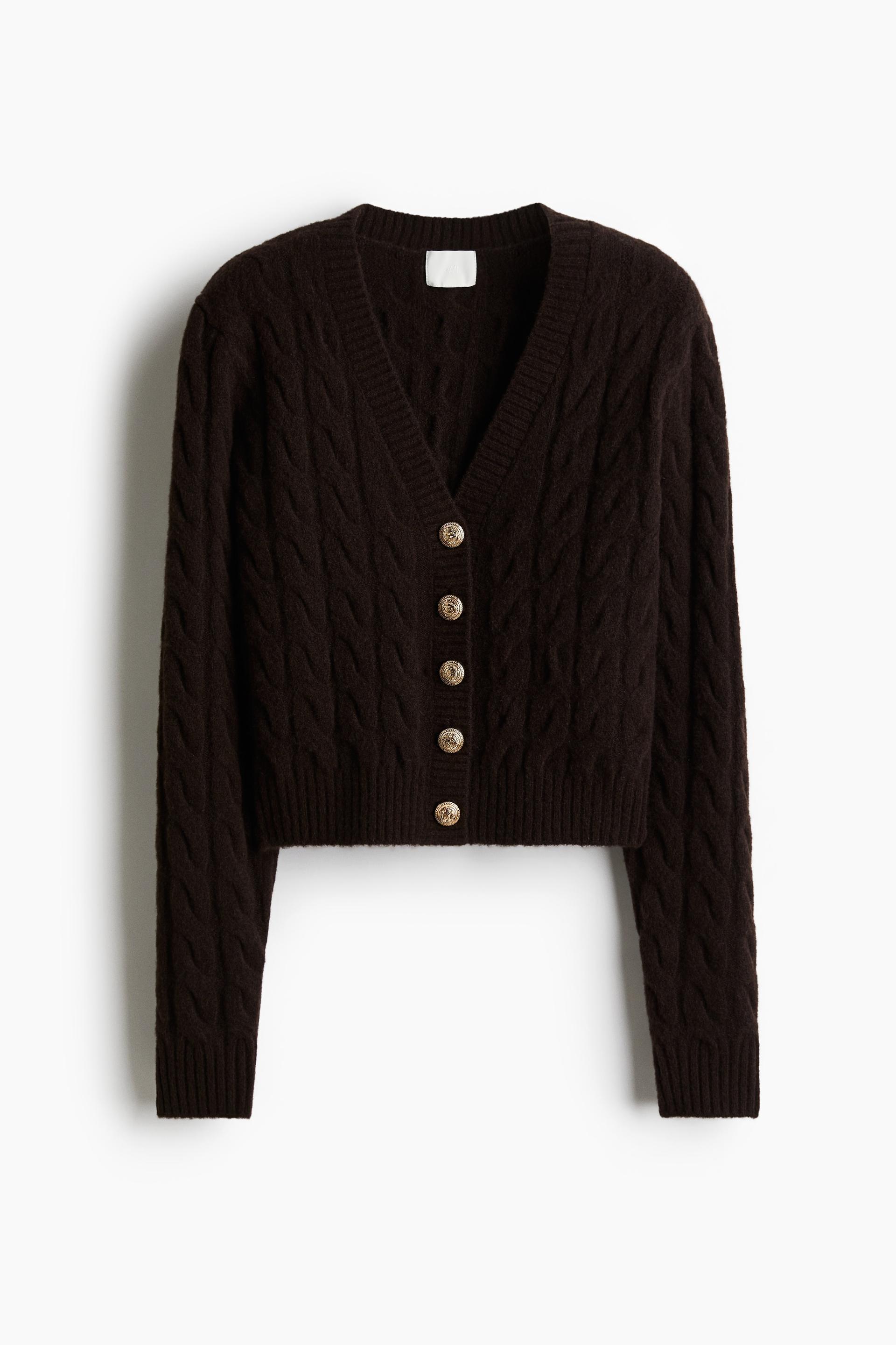 cable-knit cardigan