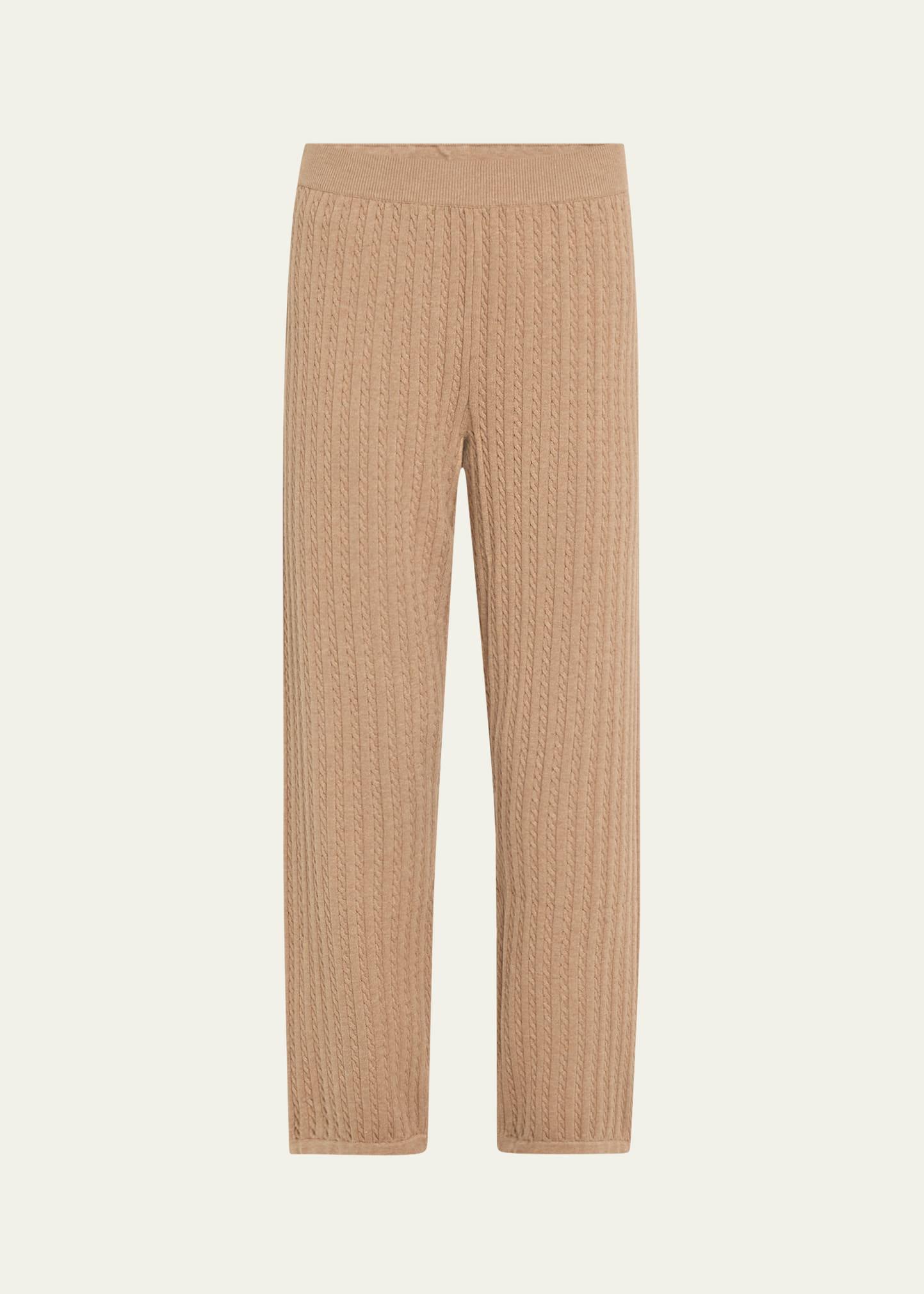 cable-knit joggers