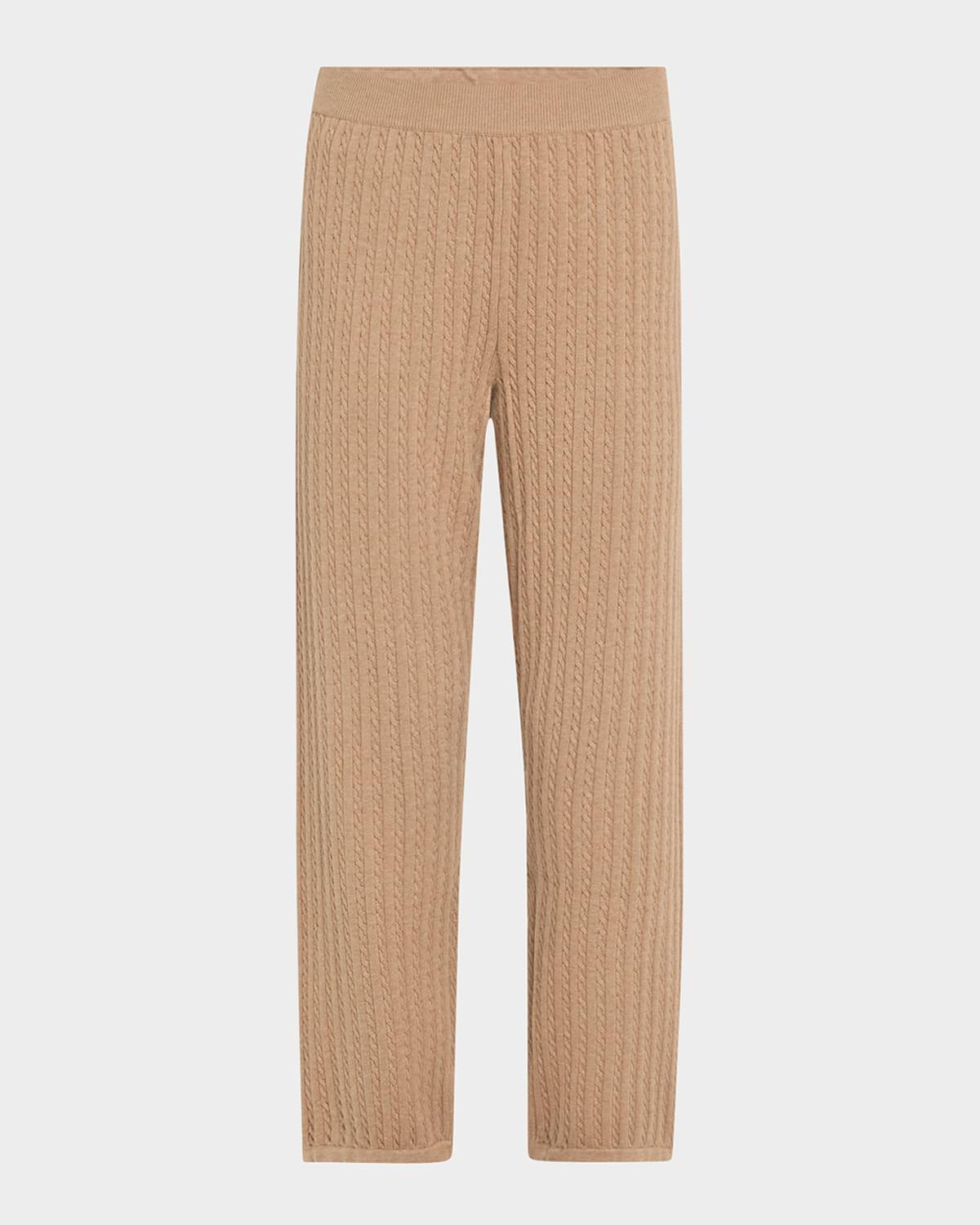 cable-knit joggers