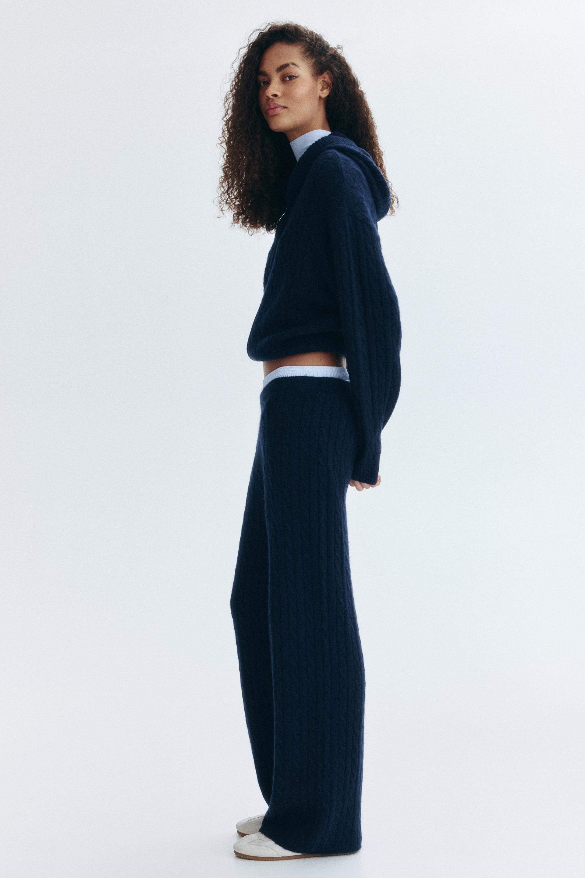 cable-knit pants