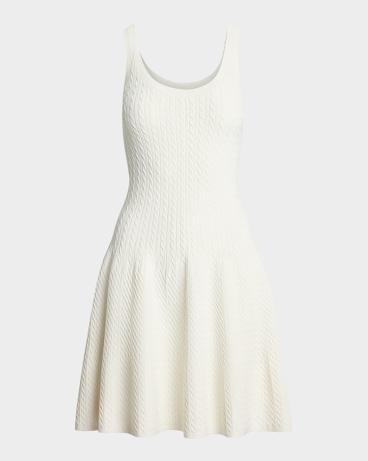 cable-knit sleeveless sweater dress