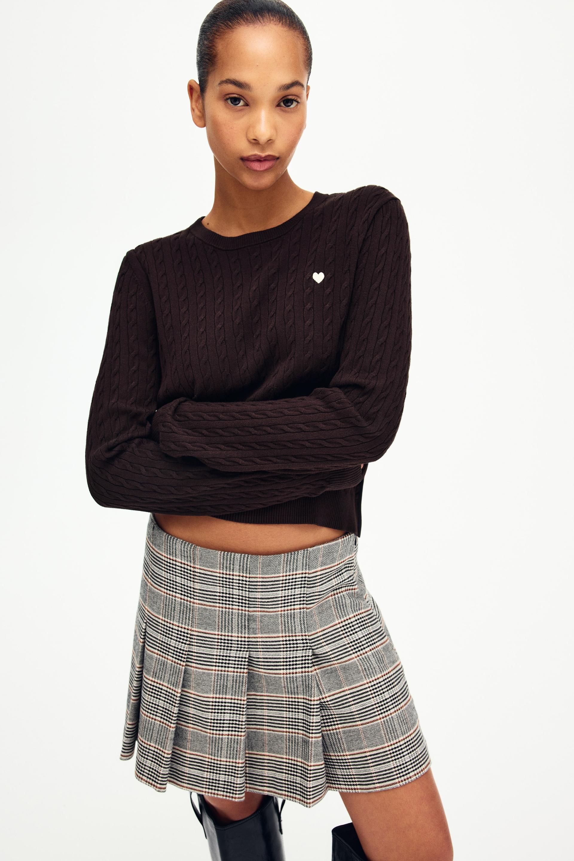 cable-knit sweater
