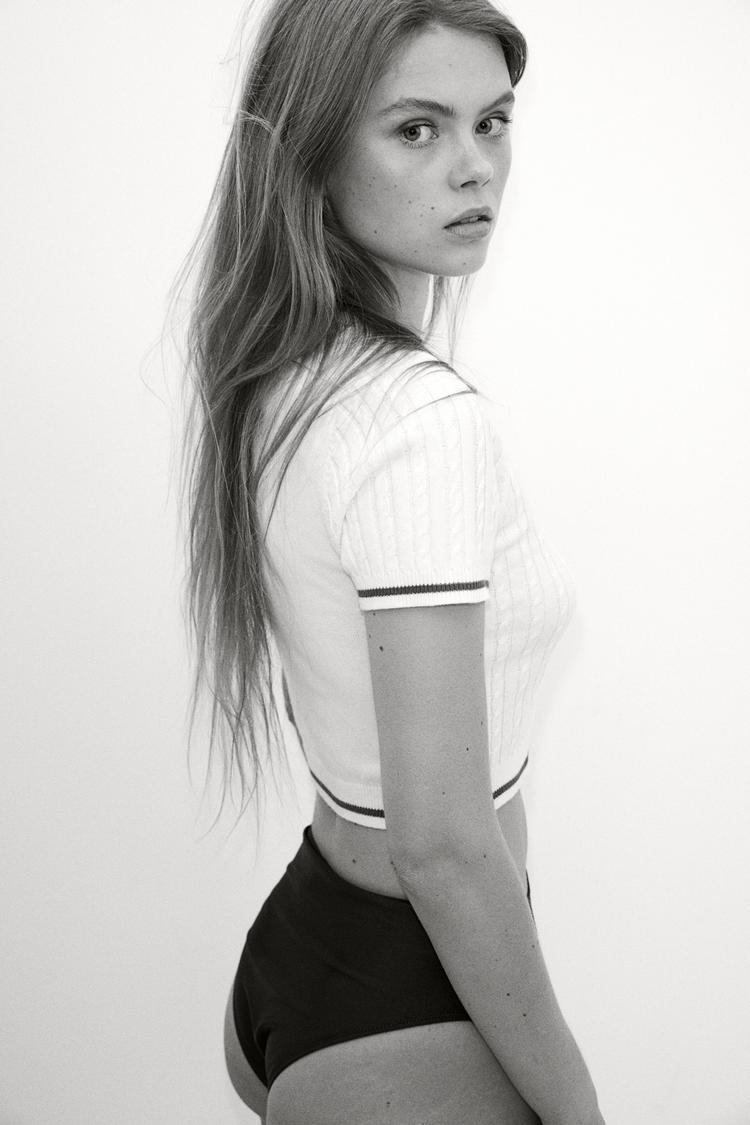 cable-knit top
