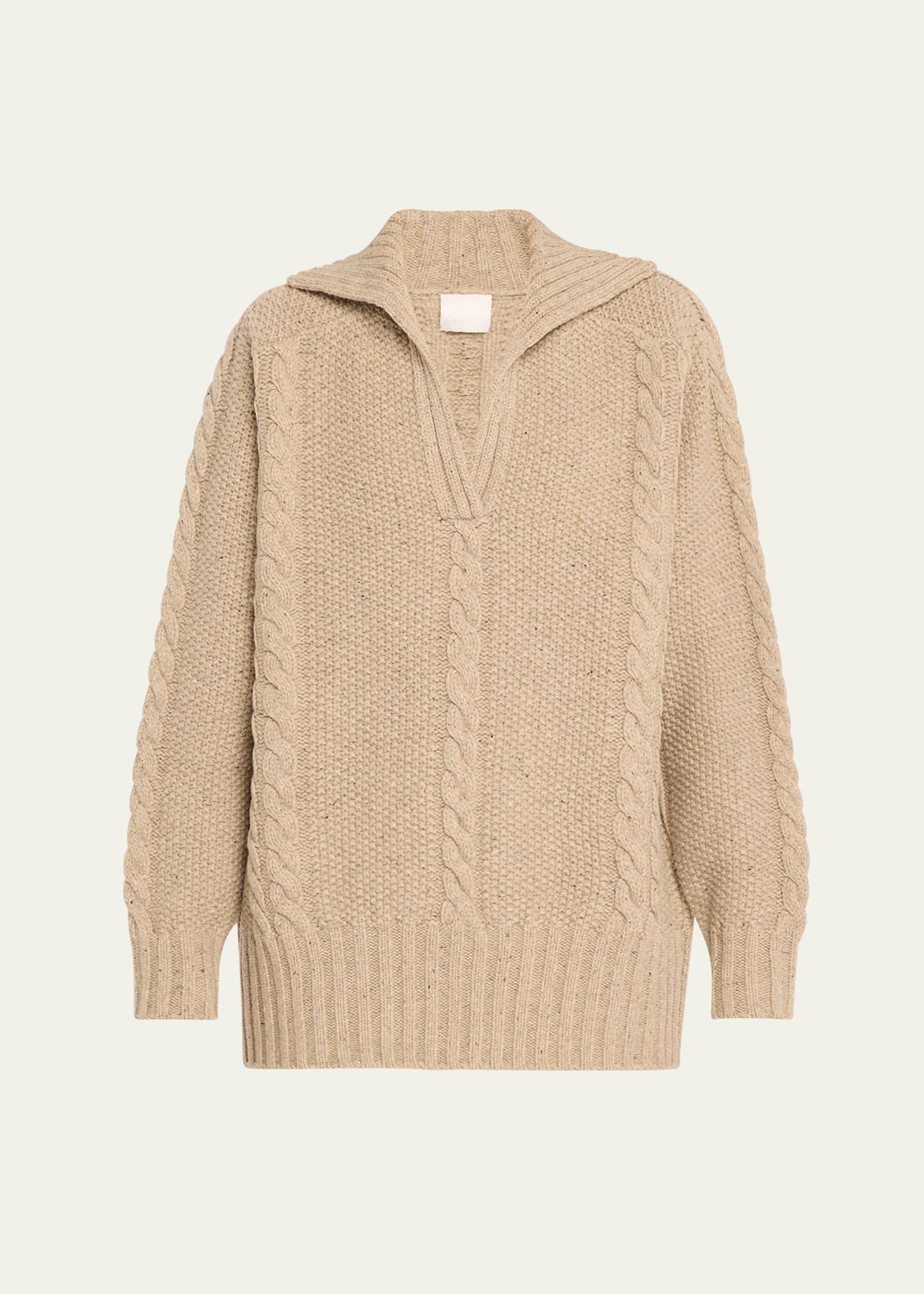 cable-knit wool sweater