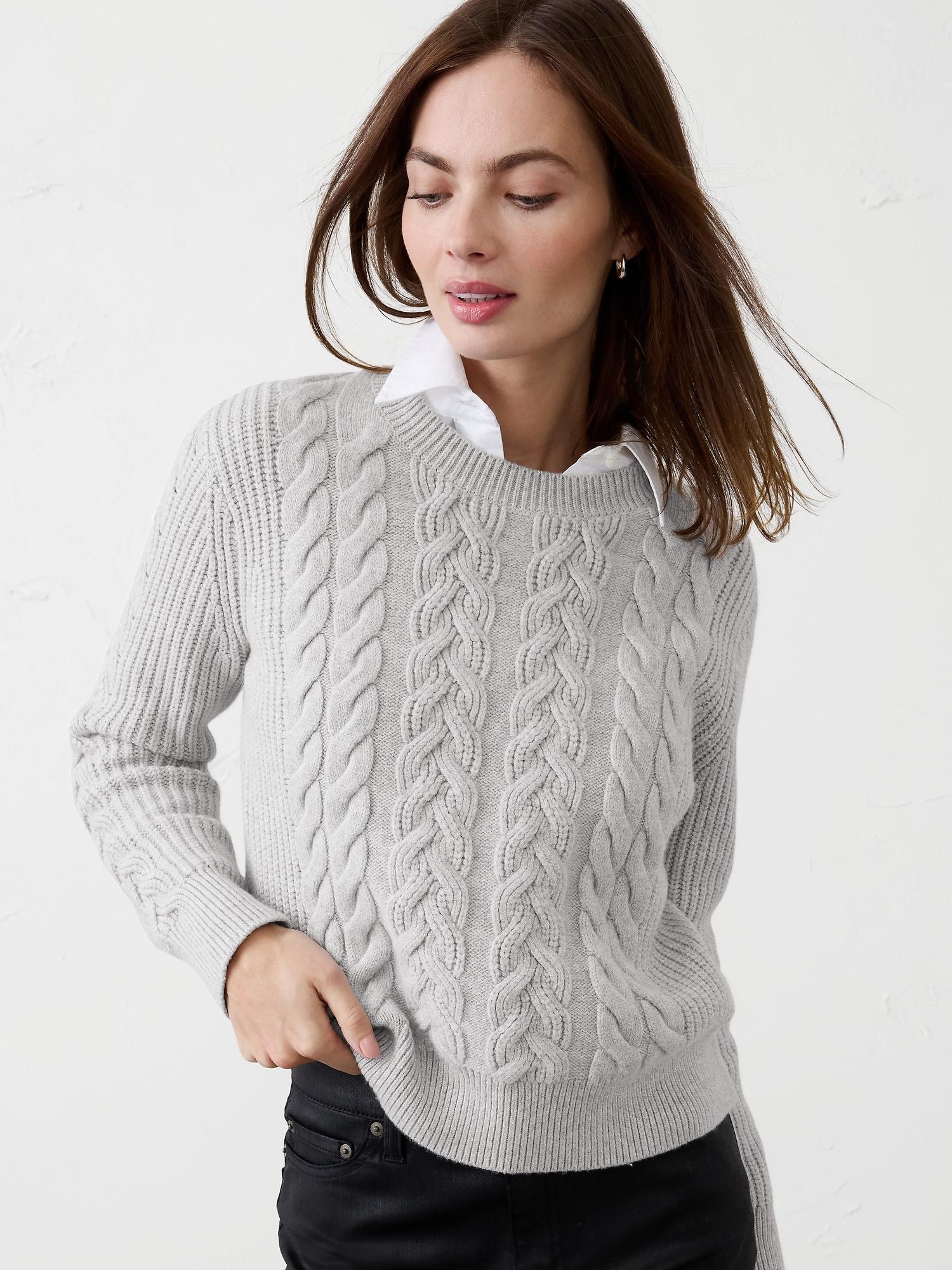 cable pullover sweater