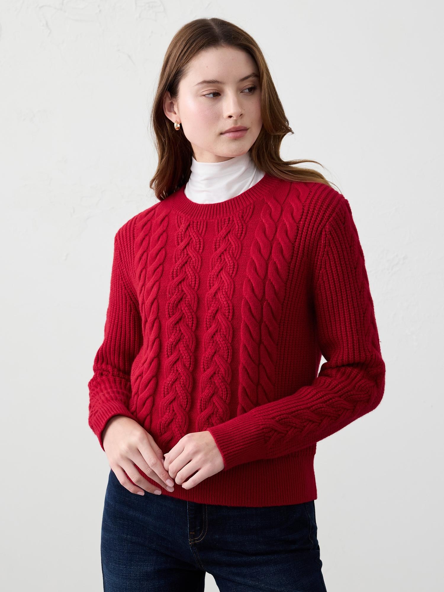 cable pullover sweater