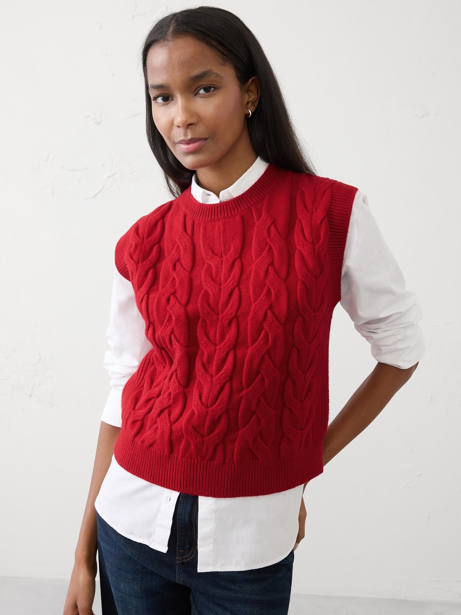 cable sweater vest
