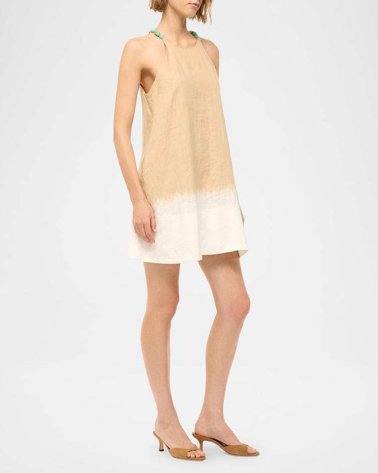 cabo tie-dye linen dress