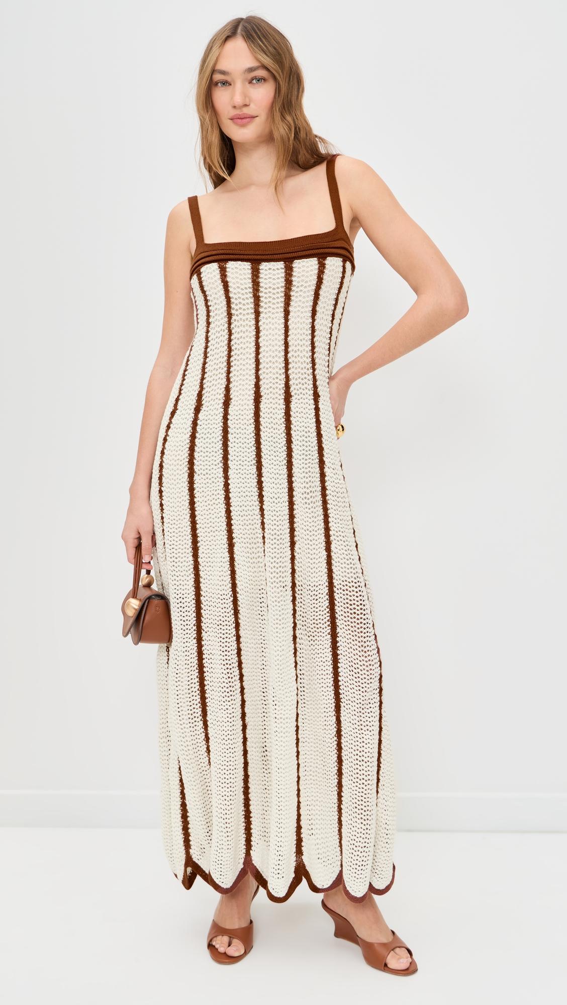 cacao knit maxi dress