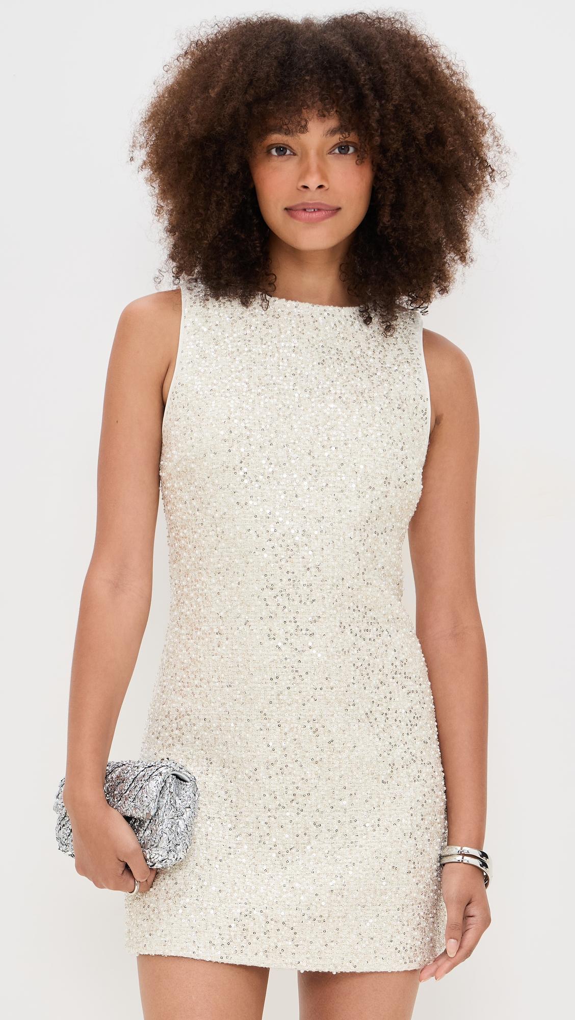 cade embellished sleeveless shift mini dress