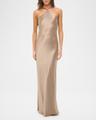 cadence satin maxi dress