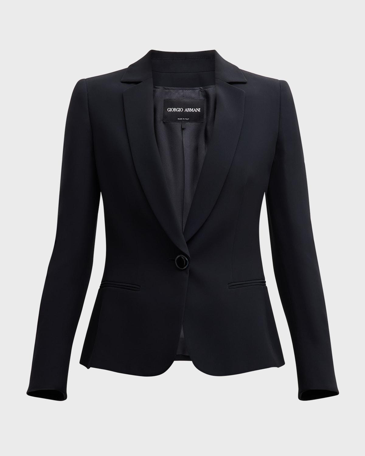 cady notch-lapel single-breasted jacket