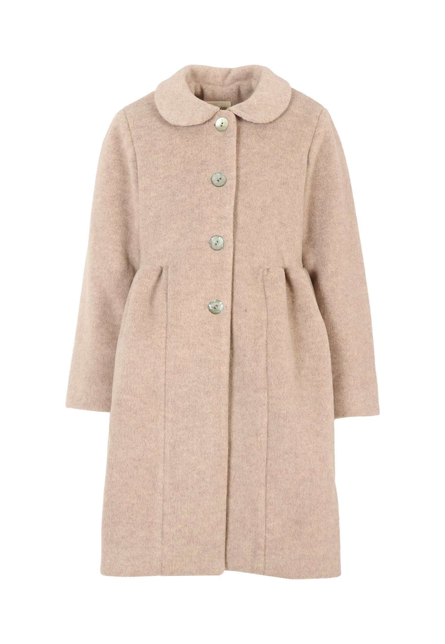 caffe' d'orzo beige coat for girl