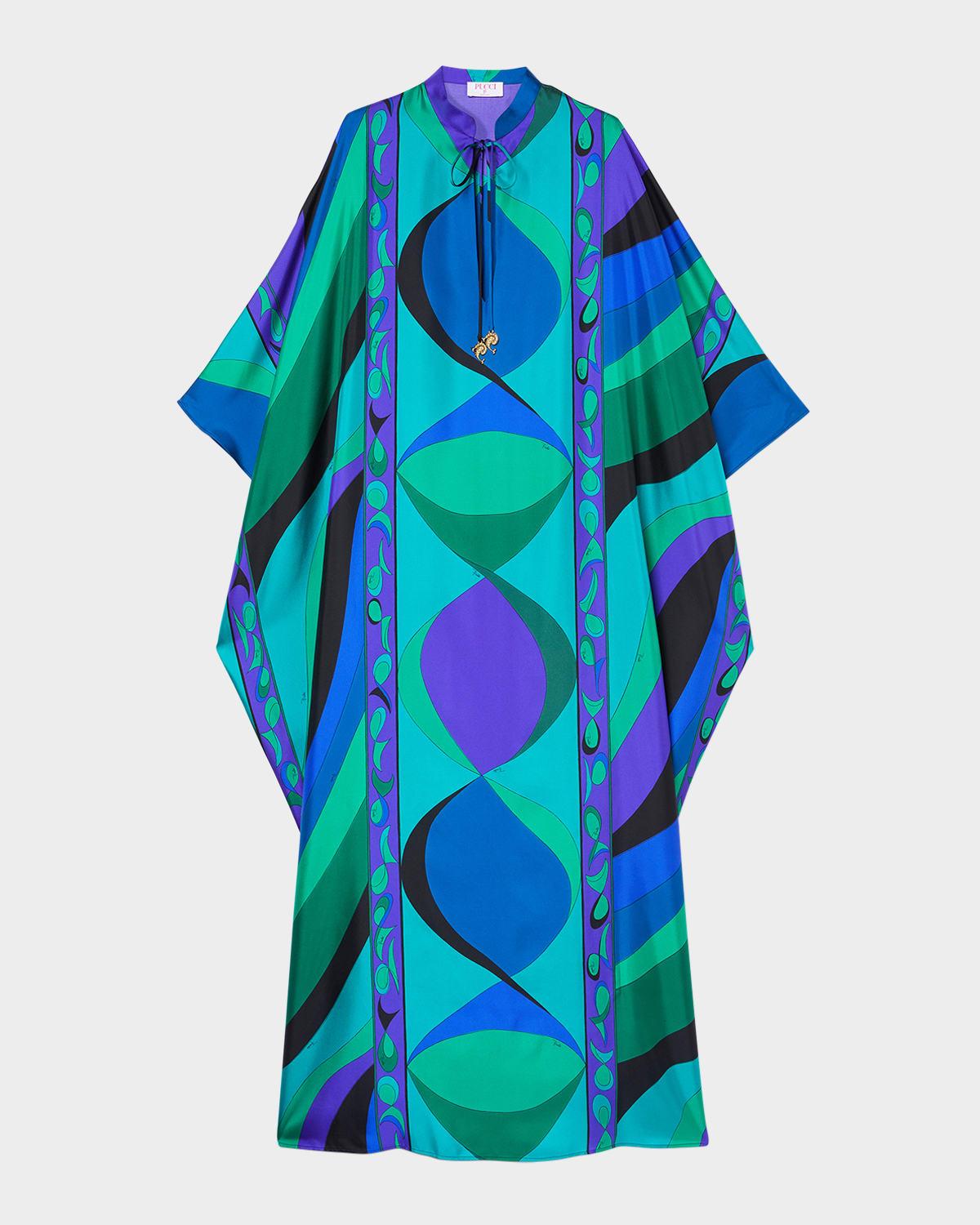 caftano silk twill dress