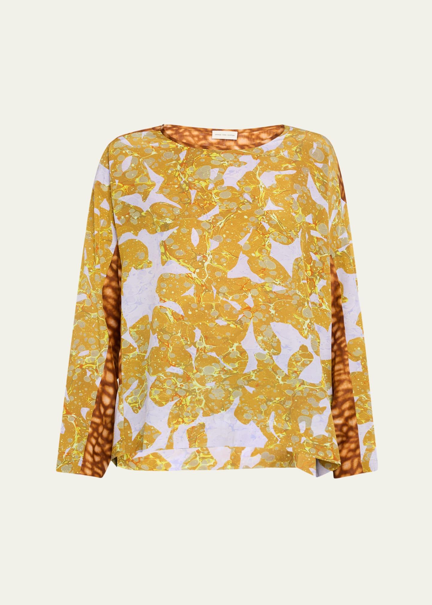 caias printed silk shirt