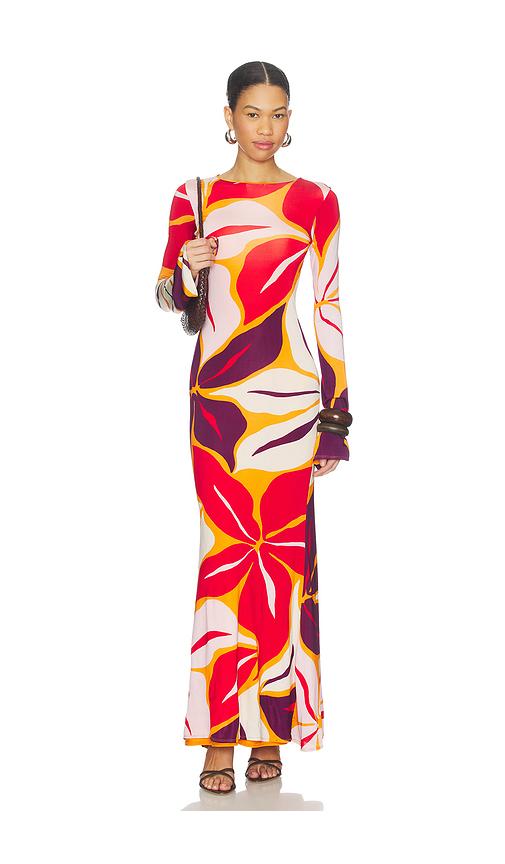 cala de la cruz amay dress in red.