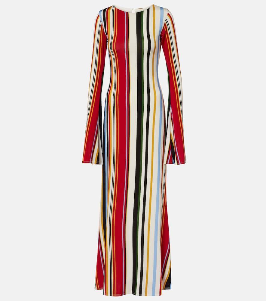 cala de la cruz amay striped jersey maxi dress