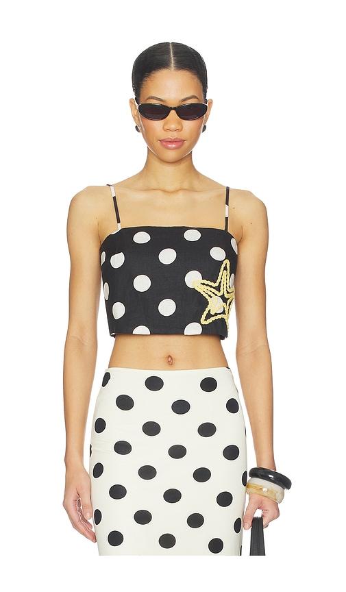 cala de la cruz ariella top in black.