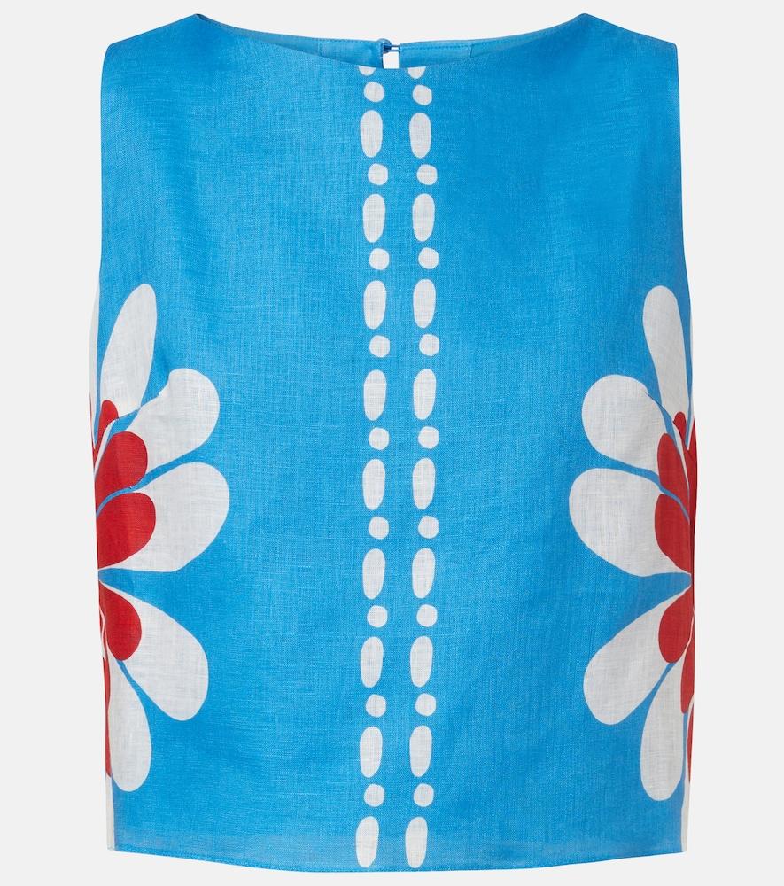 cala de la cruz avelino floral linen top
