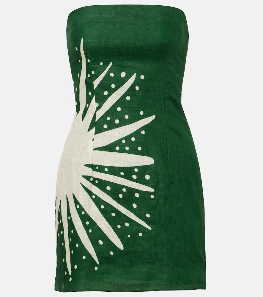 cala de la cruz carla printed linen minidress
