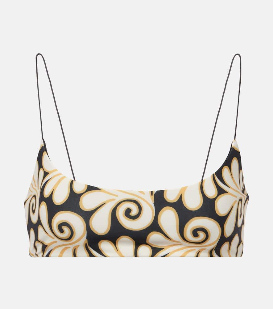 cala de la cruz isla printed bikini top