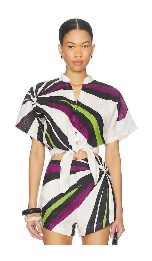 cala de la cruz leroy top in white, purple.