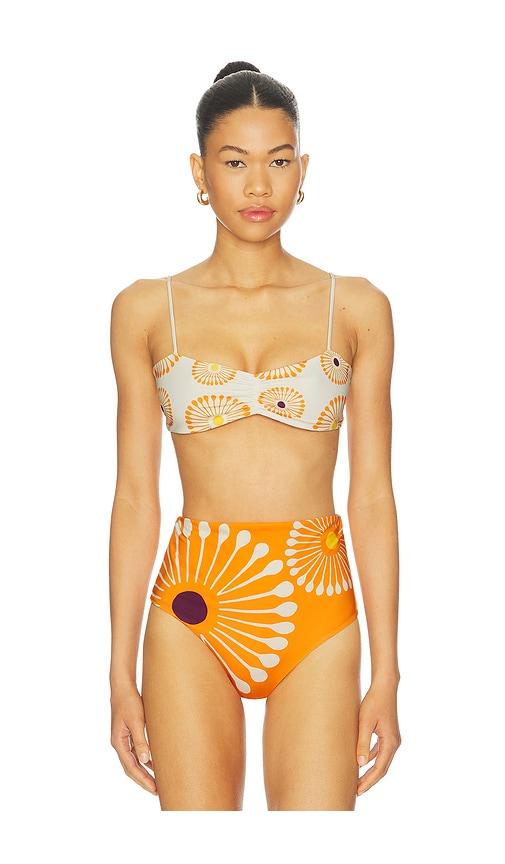 cala de la cruz lilo bikini top in ivory,orange.
