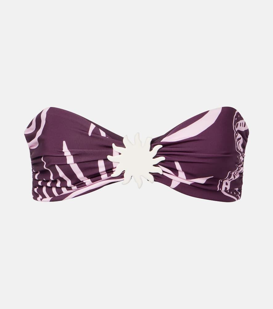 cala de la cruz maple printed bandeau bikini top