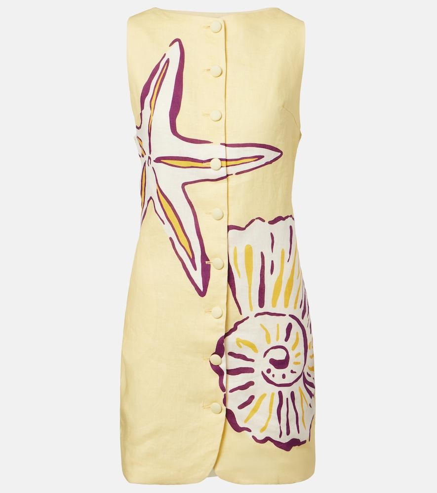 cala de la cruz rhoda printed linen minidress