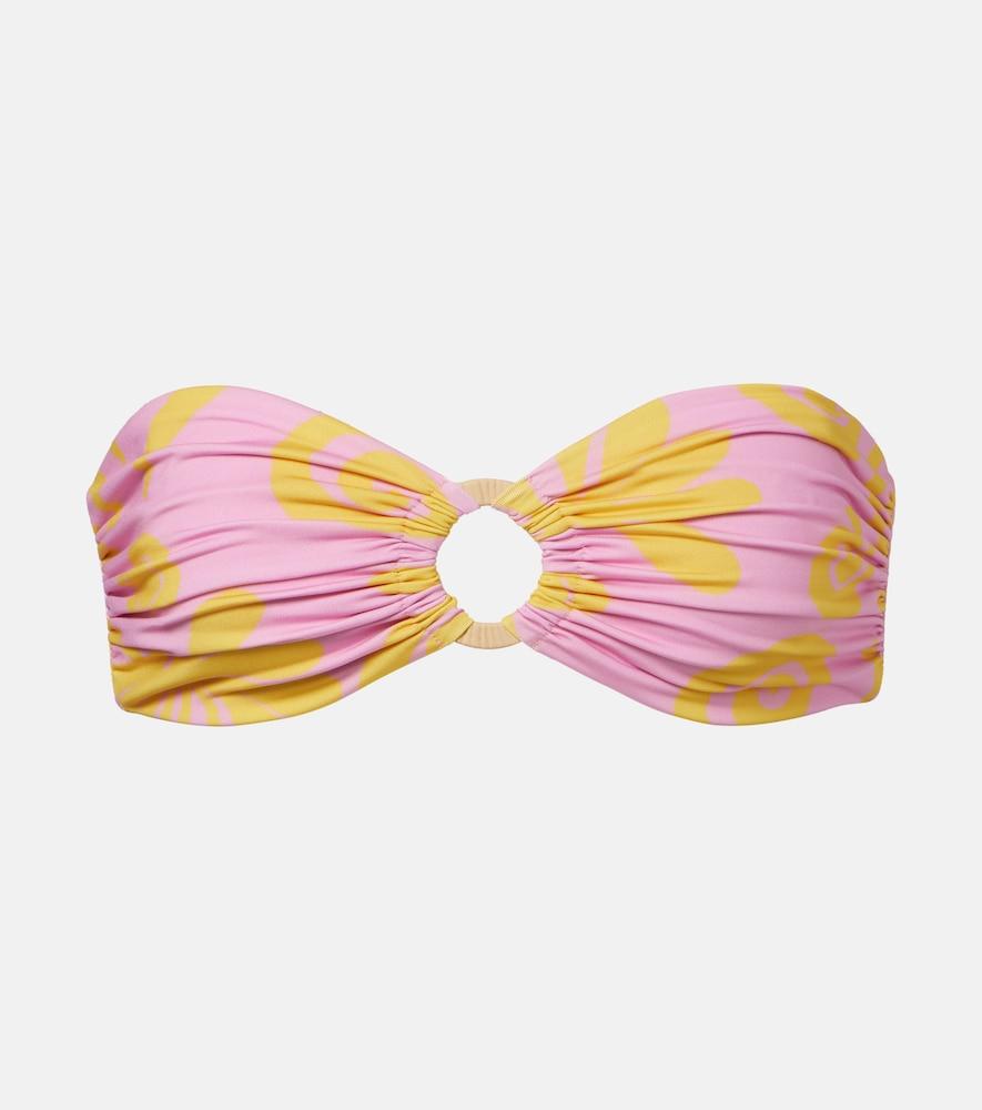 cala de la cruz sandra printed bandeau bikini top