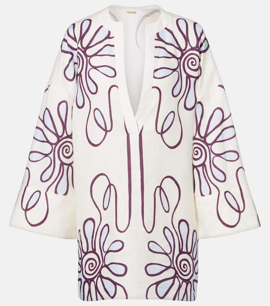 cala de la cruz siena printed linen tunic
