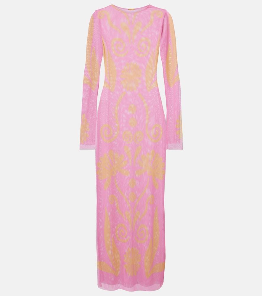 cala de la cruz tania printed maxi dress