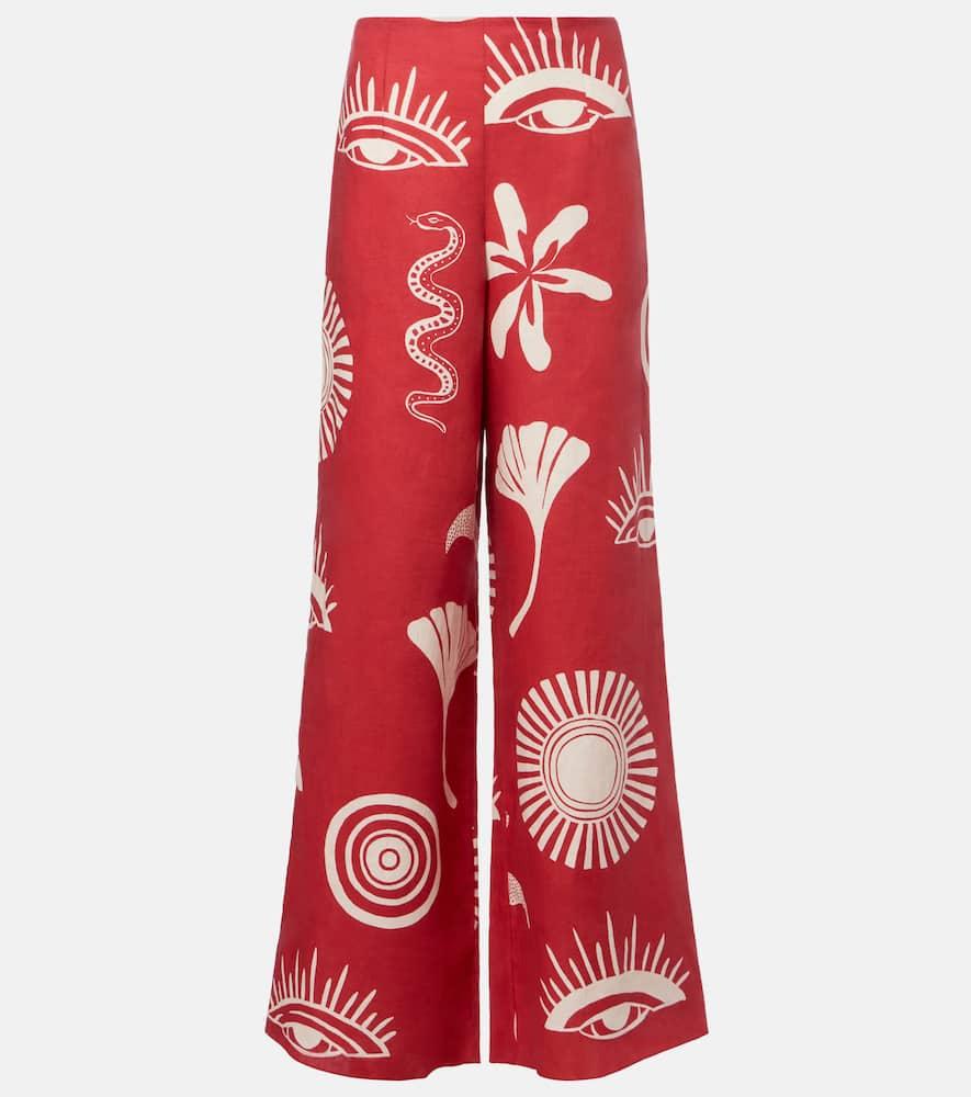 cala de la cruz toya printed linen wide